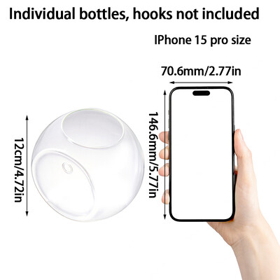 8cm/10cm/12cm Επιτοίχιο Υδροπονικό Γυάλινο Βάζο Μικρό Κρεμαστό Δεξαμενή Ψαριών Γυάλινο Βάζο Τοπίο Διακόσμηση