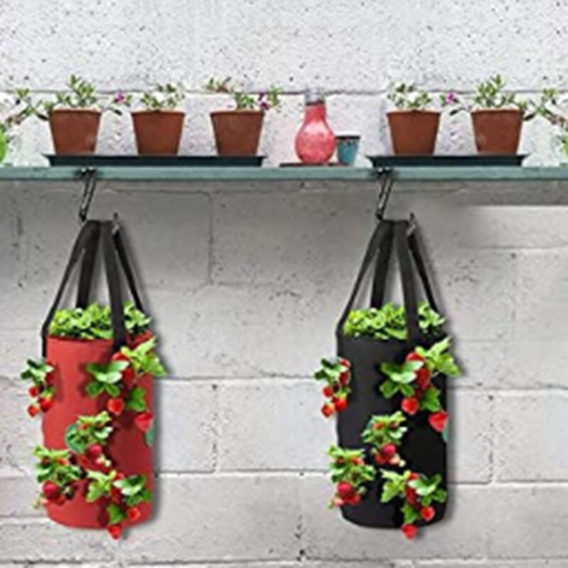 Viseća vrećica za uzgoj jagoda Viseća vreća za sadnju za prozračivanje Prikladna za vreću za uzgoj jagoda Vreća za uzgoj rajčice