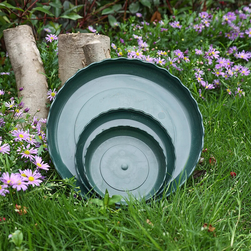 5/10 БР. Пластмасова тава за саксии за растения Кръгла чинийка за отцеждане Тава за оттичане на водата Основа за саксии Вътрешна и външна домашна градина Консумативи за саксии