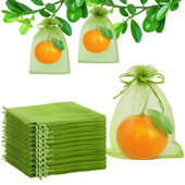 Τσάντες Προστασίας Φρούτων Organza Pest Control Anti-Bird Garden Ditting Τσάντες Τσάντα σταφυλιού Διχτυωτό Τσάντα Φυτό Φυτό Τσάντες καλλιέργειας λαχανικών 50τμχ