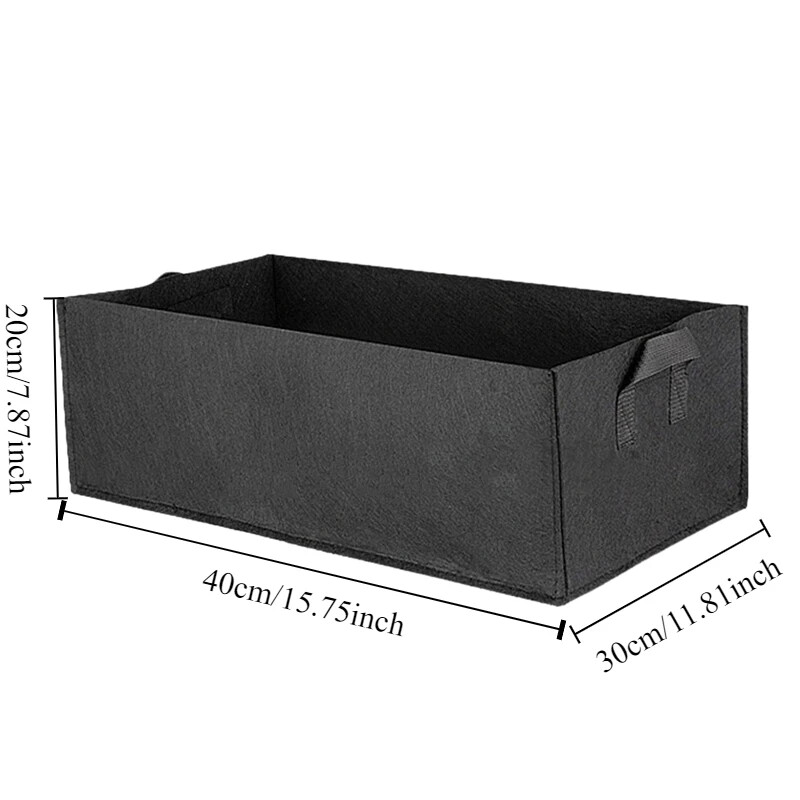 1 vnt Veltinio auginimo vazonai Stačiakampiai auginimo vazonai Medžiaginiai sodinimo krepšiai Gėlių sodinimo krepšiai Lauko sodo daržovių sodinimo konteineris