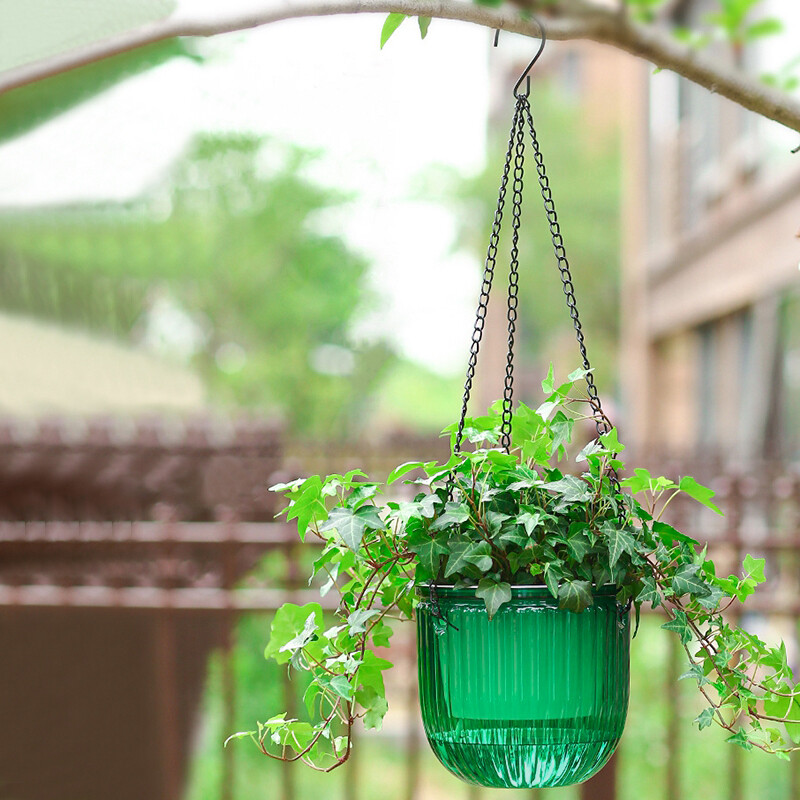Pakabinamas vazonas savaime vandens augalų vazonas Apvalus dizainas hidroponinės vazos namams Žalios augalų kabyklos sodo sienos bonsai dekoravimui