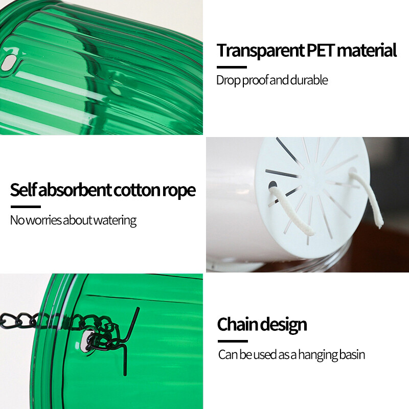 Pakabinamas vazonas savaime vandens augalų vazonas Apvalus dizainas hidroponinės vazos namams Žalios augalų kabyklos sodo sienos bonsai dekoravimui