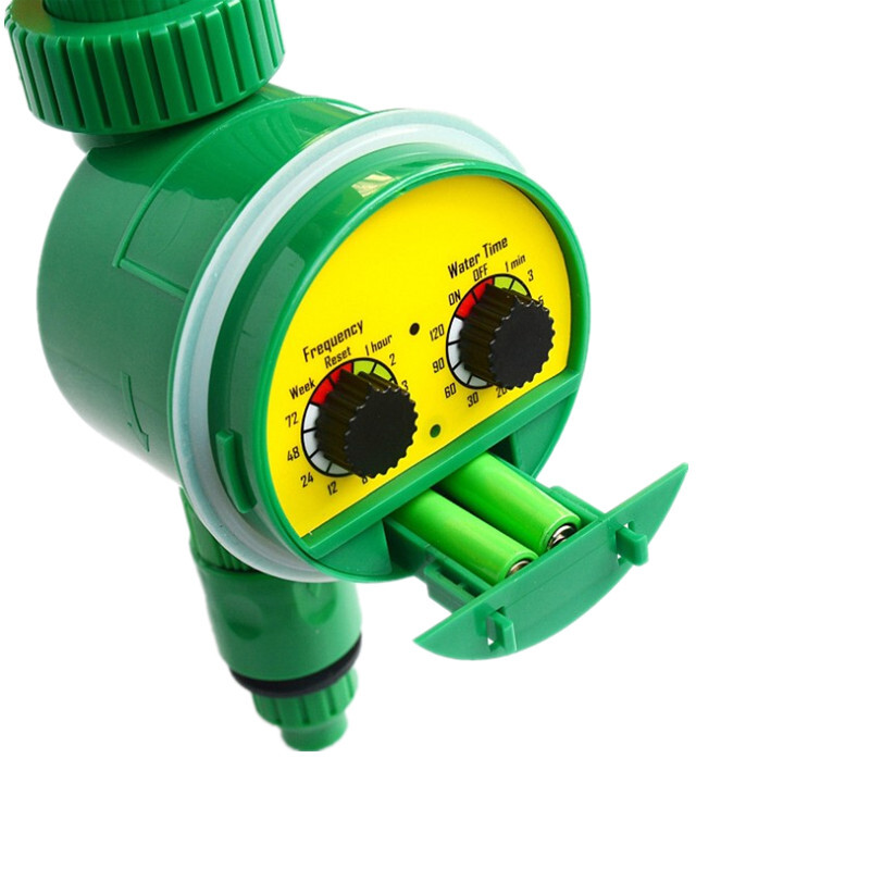 Dviejų ratų elektroninis vandens laikmačio rutulinis vožtuvas sodo automatinis laistymo valdiklis, skirtas sodo namo laistymo gėlių lašelinėms detalėms