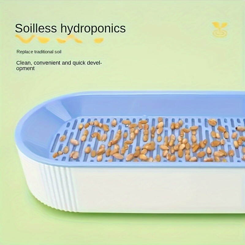 Hidroponinis kačių žolės sodinimo dėžutės auginimo vazonas Daugkartinis kačių užkandžių katžolės sodinimo konteineris Be dirvožemio, paprastas naudoti namų reikmenis