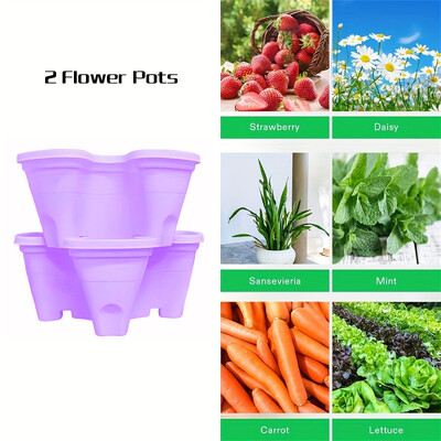 Strawberry Vertical Gardening Stackable Planter για εσωτερικούς και εξωτερικούς χώρους φράουλες, λουλούδια, βότανα, λαχανικά, 1-συσκευασία