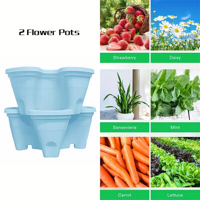 Strawberry Vertical Gardening Stackable Planter για εσωτερικούς και εξωτερικούς χώρους φράουλες, λουλούδια, βότανα, λαχανικά, 1-συσκευασία