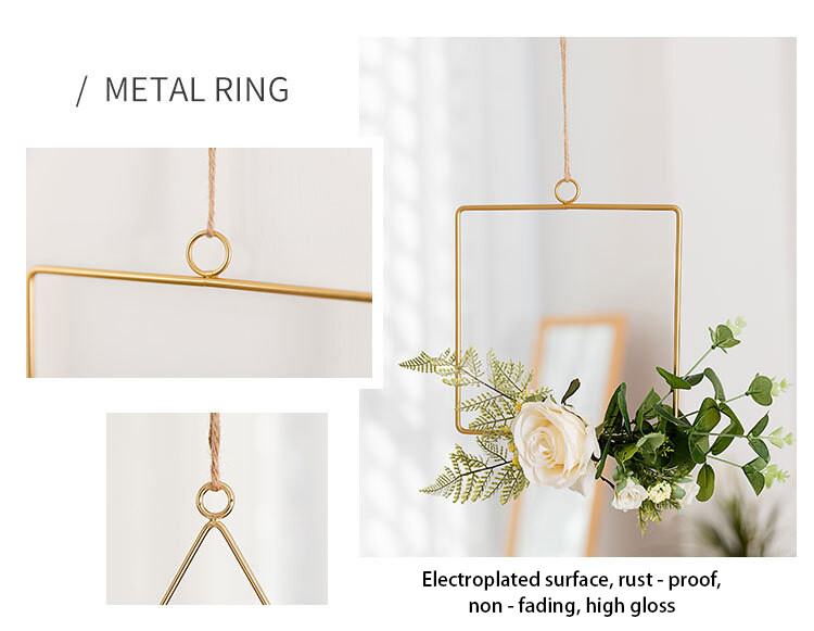 Желязо Висящи изкуствени цветя Висящи стени Фалшиви цветя Висулка Кошница Поставка за саксия Закачалка за домашна градина Декорация на балкона