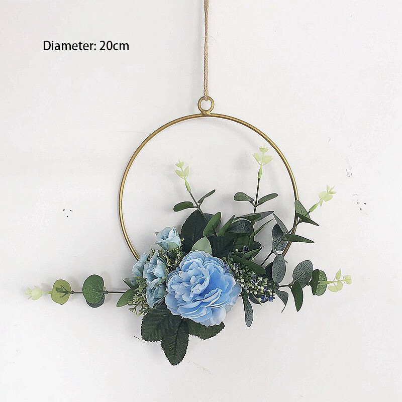 Желязо Висящи изкуствени цветя Висящи стени Фалшиви цветя Висулка Кошница Поставка за саксия Закачалка за домашна градина Декорация на балкона