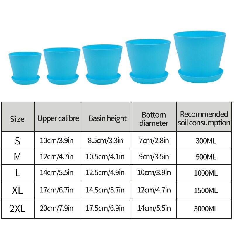 Plastikiniai gėlių vazonai Sodinamosios Balkonai Sodinimas Vazoniniai gėlių vazonai Sultingų augalų vazonai su padėklu Sodas Kambarinis bonsai Daugiaspalvis
