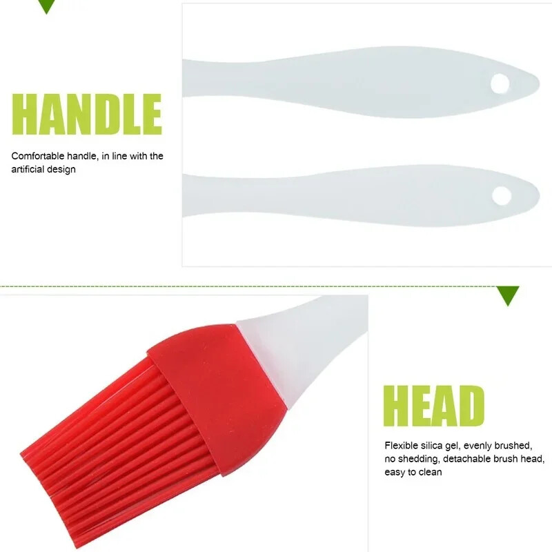 5 vnt. Silikoninis kepsninių kepimo šepetys duonos kepimo šepečiai konditerijos šepetėlis Kepimo indai Kepimo aliejaus teptukas Kepimo Grilis įrankis