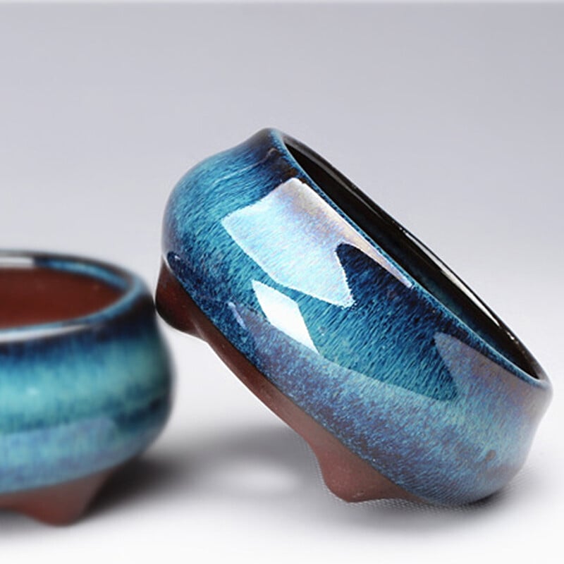 Hiina stiilis bonsai potid hingavad kivikeraamika aukudega bonsai potid Hiina stiilis bonsai lillepott Keraamiline käsitöö aia jaoks