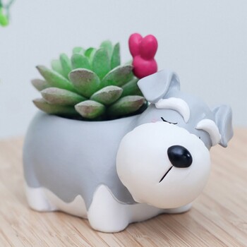 Κεραμικό Animal Flower Pot Cartoon Dog Mini Pot Succulents Plants Bonsai Pots for Artificial Succulent Plants Διακόσμηση σπιτιού