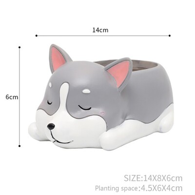 Κεραμικό Animal Flower Pot Cartoon Dog Mini Pot Succulents Plants Bonsai Pots for Artificial Succulent Plants Διακόσμηση σπιτιού