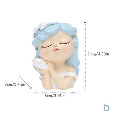 Miela mergaičių sėjamoji sukulentams augalams Derva Gėlių vazonas Pasakų sodas Ornamentas Dekoratyvinės figūrėlės Namų stalo dekoras