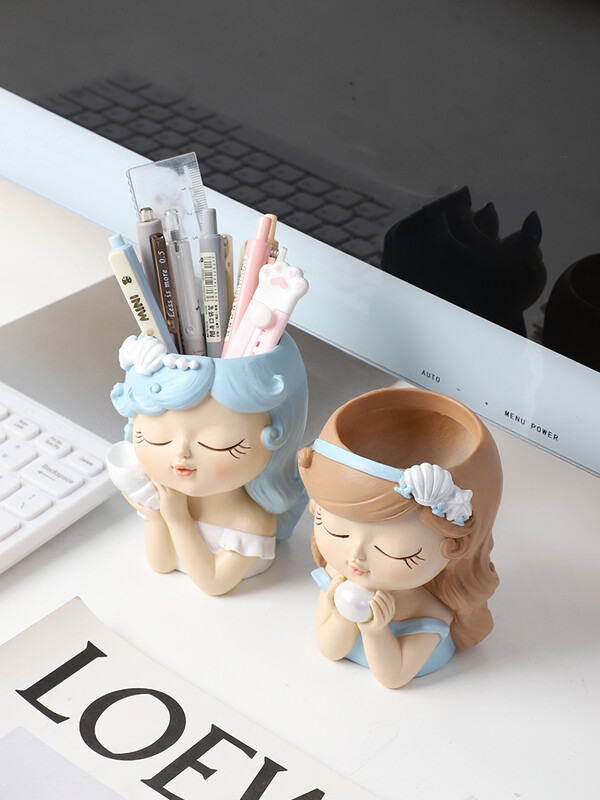 Miela mergaičių sėjamoji sukulentams augalams Derva Gėlių vazonas Pasakų sodas Ornamentas Dekoratyvinės figūrėlės Namų stalo dekoras