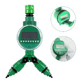 3/4" Αρσενικό νήμα οθόνη LCD με χρονοδιακόπτη νερού 4/7 mm 8/11 mm 2-Way Outlet Water Splitter Garden Αυτόματος ελεγκτής νερού άρδευσης