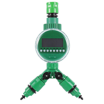 3/4" Αρσενικό νήμα οθόνη LCD με χρονοδιακόπτη νερού 4/7 mm 8/11 mm 2-Way Outlet Water Splitter Garden Αυτόματος ελεγκτής νερού άρδευσης