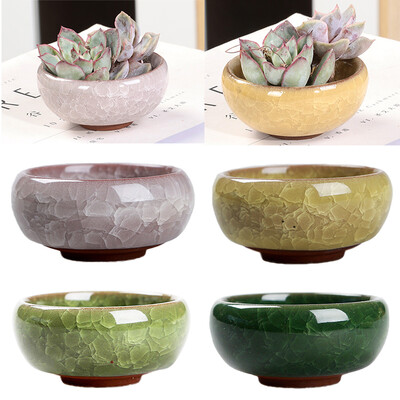 Mini ghiveci din ceramică smălțuit de 3x6cm pentru grădină, curte, sufragerie, balcon interior, ghiveci de plantare de flori suculente, decorare pentru birou