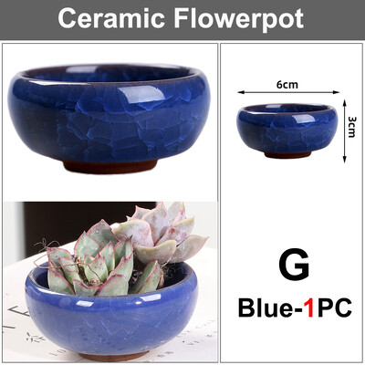 3x6cm остъклена мини керамична саксия за градина, двор, всекидневна, вътрешен балкон, саксия за засаждане на сукулентни цветя, декорация на работния плот