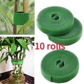 10 Roll Nylon Plant Ties Plant Bandage Hook Tie Loop Ρυθμιζόμενη στήριξη φυτών Επαναχρησιμοποιήσιμη ταινία στερέωσης για αξεσουάρ οικιακού κήπου
