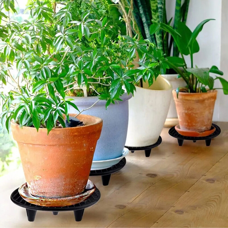 Асансьор за саксии на ниво растения, тежка стойка за растения, чинийка за саксии 20/30 см