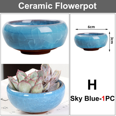 Μπονσάι Μίνι κεραμική γλάστρα Χαριτωμένο χυμώδες λουλούδι Φύτευση γλάστρα Διακόσμηση γραφείου γραφείου για αυλή κήπου Σαλόνι Μπαλκόνι