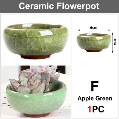 Μπονσάι Μίνι κεραμική γλάστρα Χαριτωμένο χυμώδες λουλούδι Φύτευση γλάστρα Διακόσμηση γραφείου γραφείου για αυλή κήπου Σαλόνι Μπαλκόνι