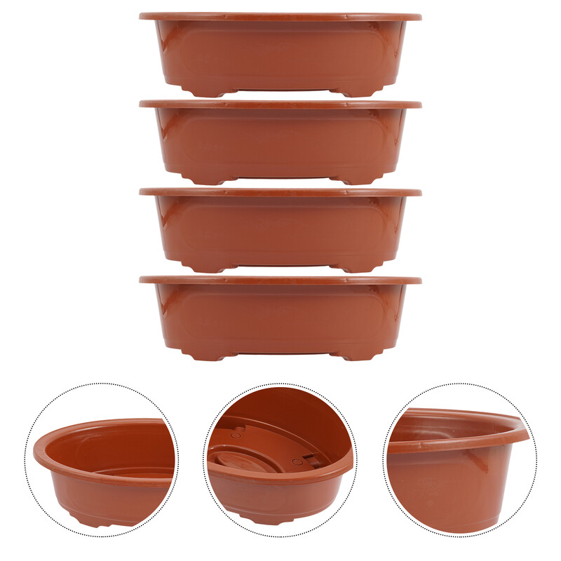4 tk siseruumides kasutatavad taimepotid plastist lille-bonsai kandik seemikute mahlakas majapidamises istutusmasin