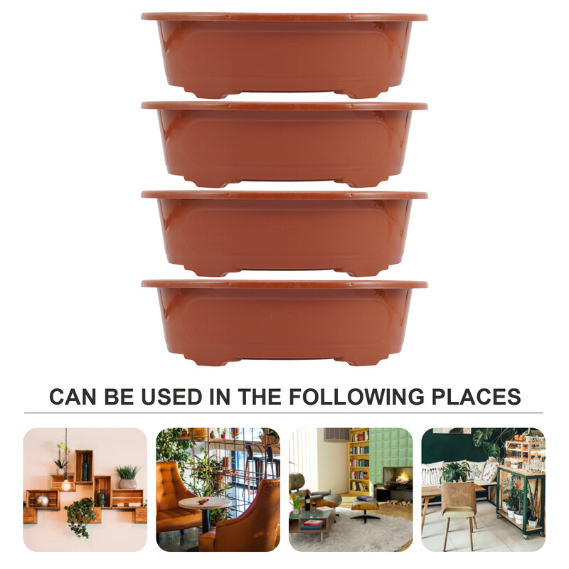 4 tk siseruumides kasutatavad taimepotid plastist lille-bonsai kandik seemikute mahlakas majapidamises istutusmasin