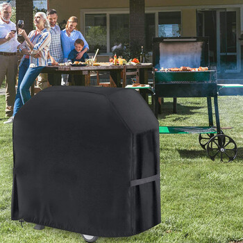 210D BBQ Cover Anti-Dust Black Waterproof Weber Heavy Duty Charbroil Grill Cover Защитно за дъжд покривало за барбекю кръгло