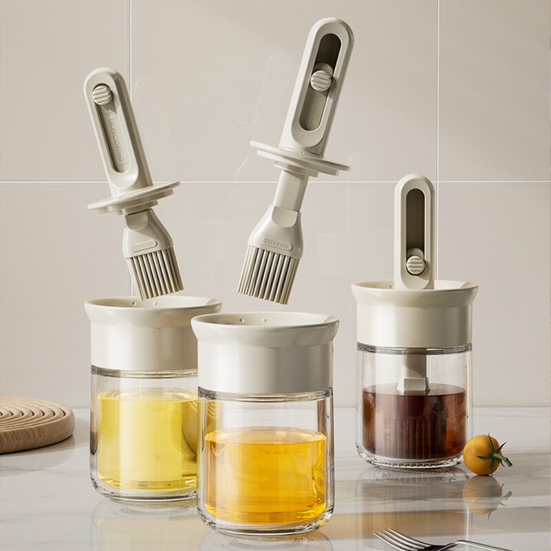 WMMO Τηλεσκοπική βούρτσα λαδιού Ενσωματωμένη φιάλη ρυθμιζόμενου μήκους Ανθεκτικό σε υψηλή θερμοκρασία Εργαλείο ψησίματος οικιακής κουζίνας μπάρμπεκιου