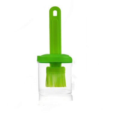 Eļļas dozators ar otu Ēdienu gatavošana Cepšana BBQ Silikona eļļas pudele Grilēšanas rīki Putu birstes Virtuves bārbekjū piederumi