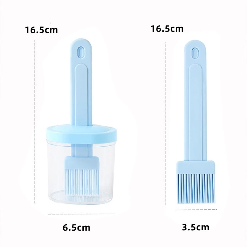 Eļļas dozators ar otu Ēdienu gatavošana Cepšana BBQ Silikona eļļas pudele Grilēšanas rīki Putu birstes Virtuves bārbekjū piederumi