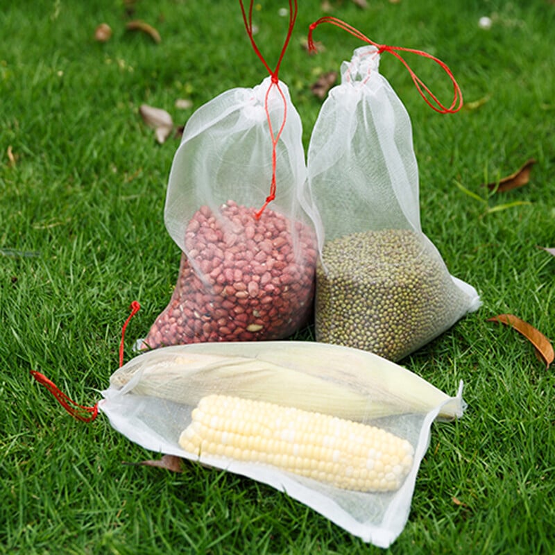 Pingutusnööriga nailonist kasvavate puuviljade kaitsekotid taimede, lillede ja köögiviljade korduvkasutatavate võrkkaitsekottide kaitsmiseks kahjuritõrje