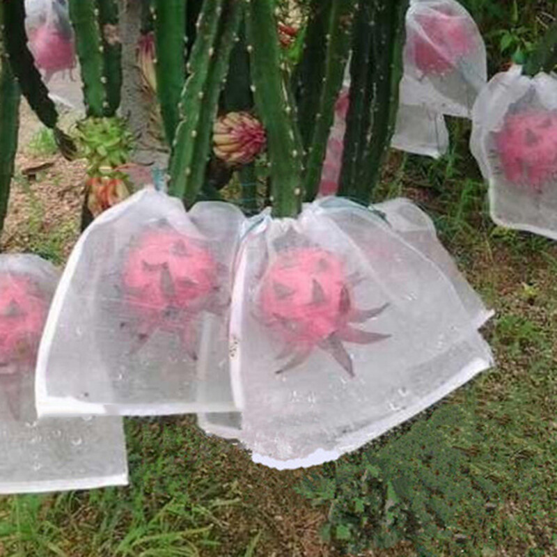 Pingutusnööriga nailonist kasvavate puuviljade kaitsekotid taimede, lillede ja köögiviljade korduvkasutatavate võrkkaitsekottide kaitsmiseks kahjuritõrje