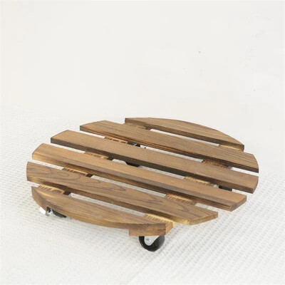 Tänu sellele tugevate rataste ja karboniseeritud puidust alusele potialusele saate oma potitaimed hõlpsalt teisaldada