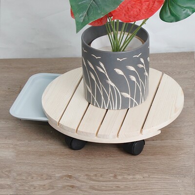 Tänu sellele tugevate rataste ja karboniseeritud puidust alusele potialusele saate oma potitaimed hõlpsalt teisaldada