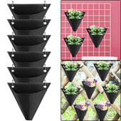 1/3/5 бр. Триъгълни стенни торби за засаждане Градинарство Контейнер за цветя Торба за растения Стенна сеялка Кошници за градинска ограда Балкон
