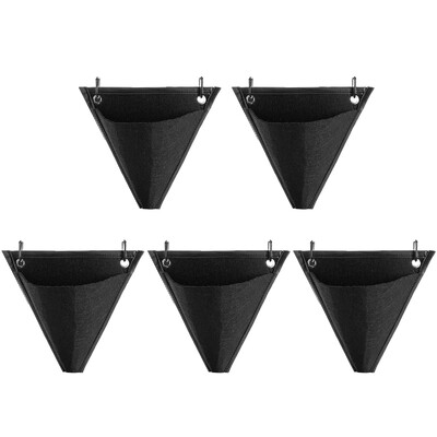 1/3/5 бр. Триъгълни стенни торби за засаждане Градинарство Контейнер за цветя Торба за растения Стенна сеялка Кошници за градинска ограда Балкон