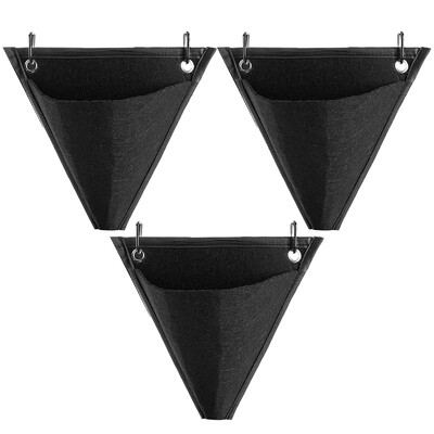 1/3/5 бр. Триъгълни стенни торби за засаждане Градинарство Контейнер за цветя Торба за растения Стенна сеялка Кошници за градинска ограда Балкон