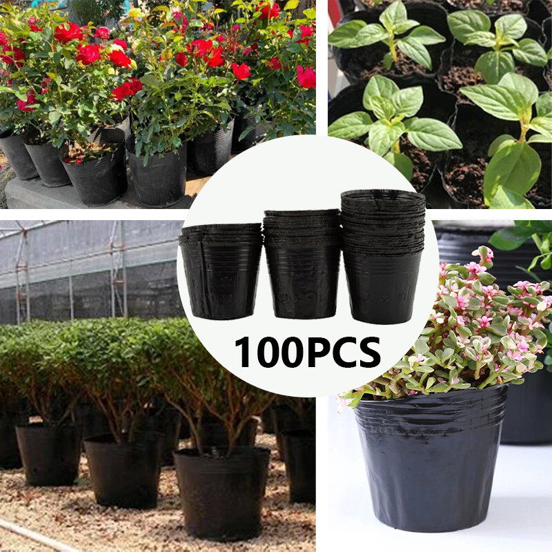 100X pehmest plastist seemikute istutuskastid kauss puukooli hingavad potid kasvukottide korv kasvuhoonelillede juurviljade aiatööriistade jaoks
