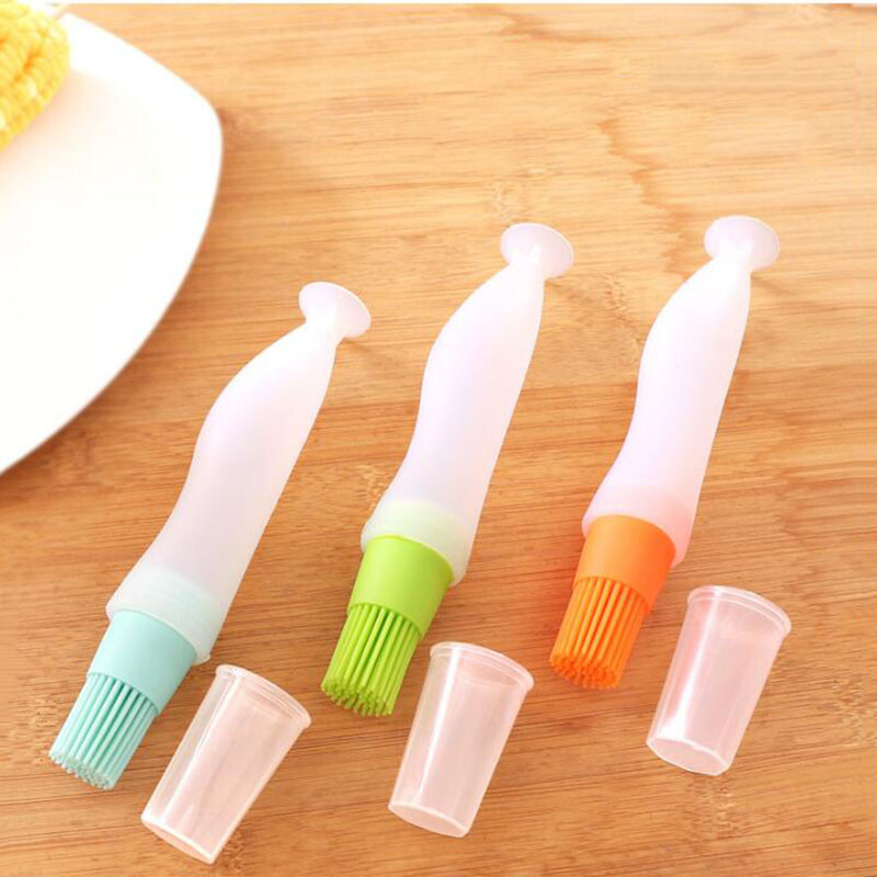 toidukvaliteediga silikoonist harjad maitsestamine grill küpsetuspühkimine bbq õlihari pigistatav õlihari