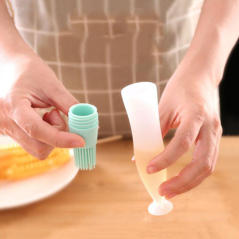 toidukvaliteediga silikoonist harjad maitsestamine grill küpsetuspühkimine bbq õlihari pigistatav õlihari