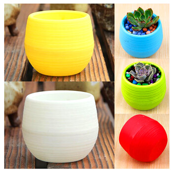 Mini Resin Stone Ball Flower Pot πολλαπλών χρωμάτων Αυτόματη αποθήκευση νερού για χυμώδη σαρκώδη φυτά σε γλάστρες Προμήθειες κήπου σπιτιού