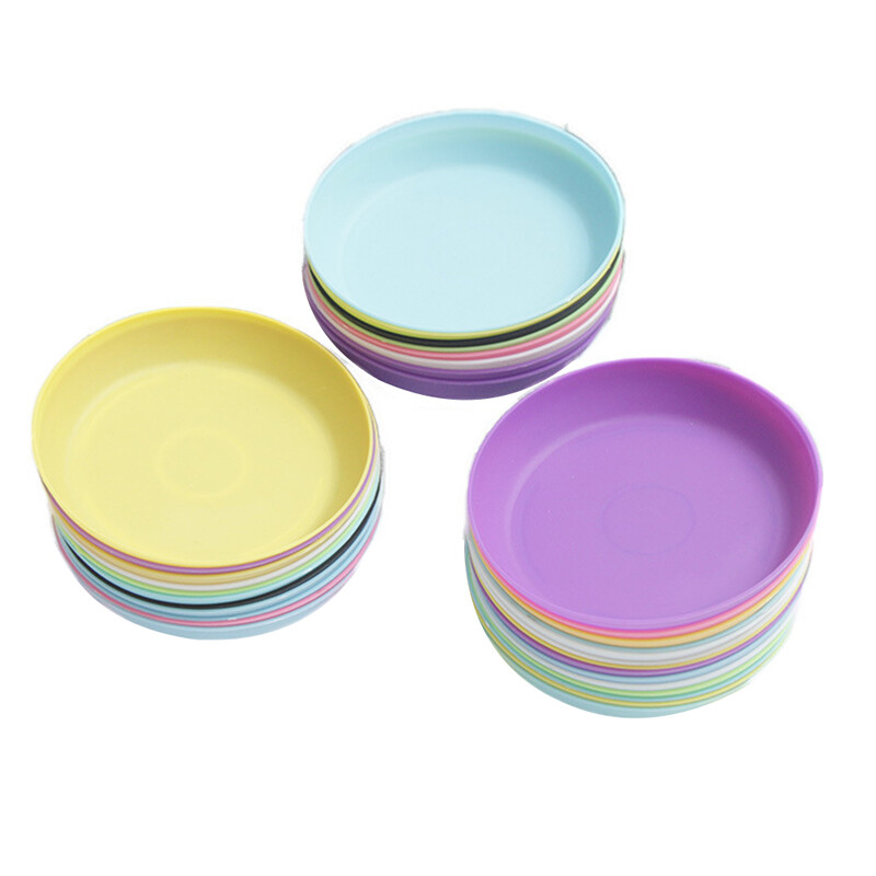 20 tk Macetas Para Exteriores Plastist potid Kandik äravoolupann 9X9CM Potialus Taldrik Kontori sukulent