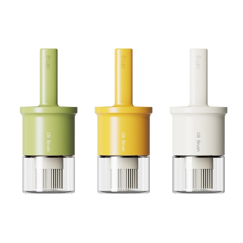 Sākums 2-in-1 eļļas birstes pudele silikona Augstas temperatūras izturīga eļļas birstes pudele Eļļas pods āra bārbekjū eļļas birstes pudele