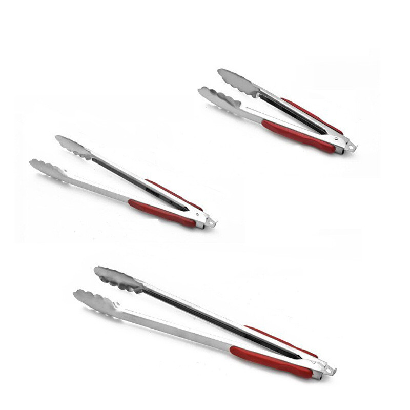 Roostevabast terasest grilltangid salatileiva serveerimistangid, mittekleepuvad köögitangid, grillid, toiduvalmistamistangid, köögitarvikud