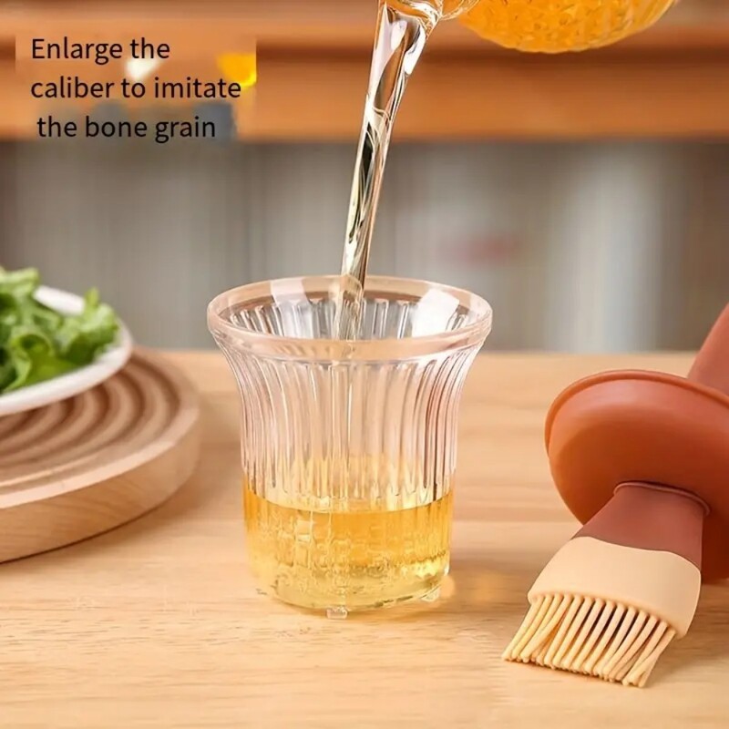 Grilēšanas birste sadalīta tipa augstas temperatūras izturīga silikona neilona eļļas otu pudele kūka cepšanas krēms ēdiena gatavošanai virtuves mājsaimniecības rīks