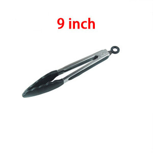 7/9/12 collu silikona pārtikas knaibles nerūsējošā tērauda knaibles Silikona neslīdoša gatavošanas skava BBQ salātu rīki Grila virtuves piederumi